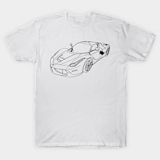 La Ferrari Wireframe Drawing T-Shirt